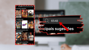 Montagem mostrando como usar códigos da netflix para ver filmes escondidos de comédia.