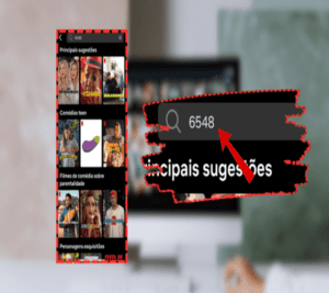 Montagem mostrando como usar códigos da netflix para ver filmes escondidos de comédia.