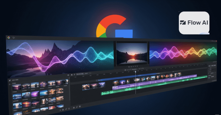 Flow AI da Google revolucionando a produção audiovisual com inteligência artificial.