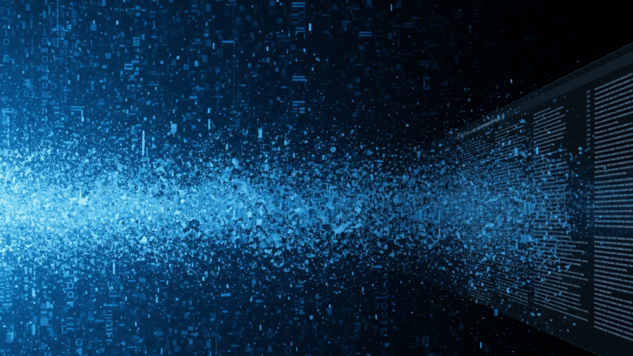 Transição da tela azul da morte para a nova interface preta do Windows.
