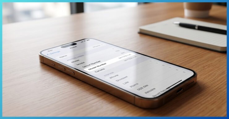 iPhone 16 Pro Max em 2026 mostrando o número do modelo oficial para identificar procedência.