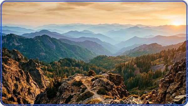 Imagem gerada a partir do prompt: perspectiva atmosferica nas montanhas